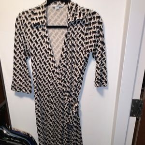 DVF Chain Link Wrap Dress